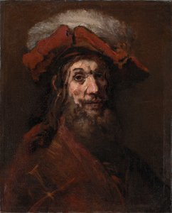 Luonnos Ritari haukkan kanssa, joka tunnetaan nimellä "Crusader" tekijältä Rembrandt van Rijn