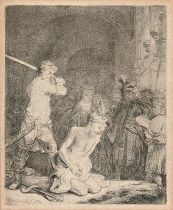 Johannes Kastajan pään mestaus, 1640 tekijältä Rembrandt van Rijn