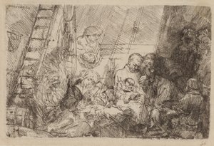 Ympärileikkaus tallissa tekijältä Rembrandt van Rijn