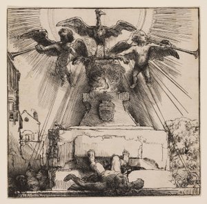 A Fênix ou A Estátua Derrubadafinlandês tekijältä Rembrandt Harmensz. van Rijn