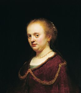 Nuori nainen kultaketjulla tekijältä Rembrandt Harmensz. van Rijn
