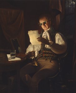 Mies lukee kynttilänvalossa, 1805-08