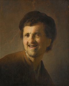Naurava Nuori Mies Nauravan nuoren miehen rintakuva tekijältä Rembrandt van Rijn (circle of)