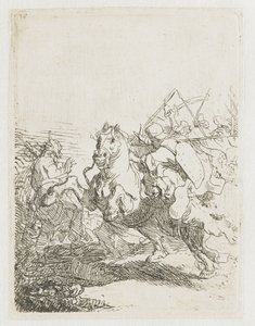 Ratsuväen taistelu tekijältä Rembrandt van Rijn