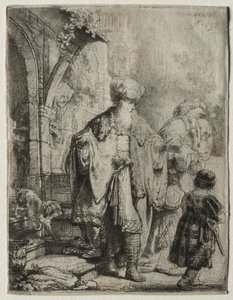 Abraham karkottaa Hagarin ja Ismaelin, 1637. tekijältä Rembrandt van Rijn
