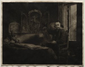Abraham Francen, apteekki tekijältä Rembrandt van Rijn