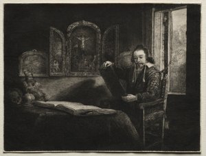 Abraham Francen, apteekki tekijältä Rembrandt van Rijn