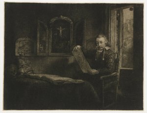 Abraham Francen, apteekki tekijältä Rembrandt van Rijn