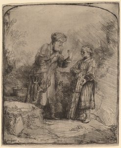 Abraham ja Iisak tekijältä Rembrandt van Rijn