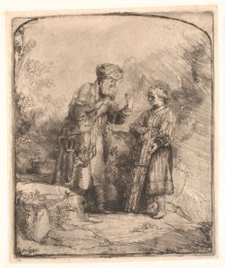 Abraham ja Iisak tekijältä Rembrandt van Rijn