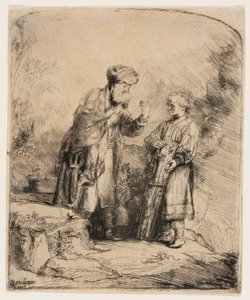 Abraham ja Iisak tekijältä Rembrandt van Rijn