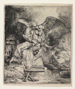 Abrahamin uhri tekijältä Rembrandt van Rijn