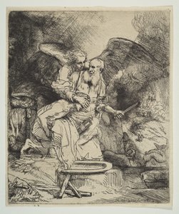 Abrahamin uhri, 1655. tekijältä Rembrandt van Rijn