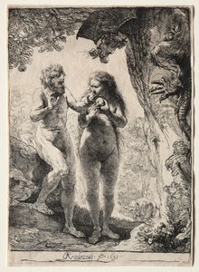 Aatami ja Eeva, 1638. tekijältä Rembrandt van Rijn