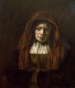 Alte Frau mit Kopftuch tekijältä Rembrandt van Rijn