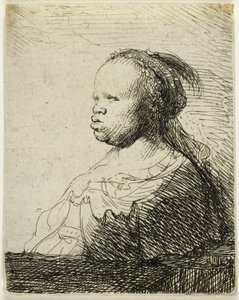 Afrikkalainen nainen tekijältä Rembrandt van Rijn