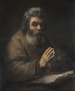 Vanhus mies rukouksessa tekijältä Rembrandt van Rijn