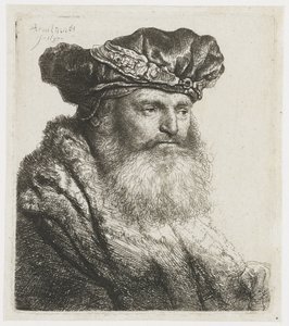 Parrakas mies samettilakissa jalokivilukolla Parrakas mies samettilakissa jalokivilukolla tekijältä Rembrandt van Rijn