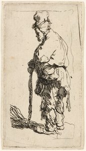 Captaire recolzat en un pal, c.1630. finlandès tekijältä Rembrandt van Rijn