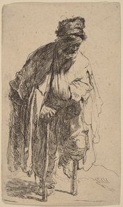 Puujalkaisen kerjäläinen tekijältä Rembrandt van Rijn