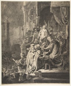 Kristus Pilatuksen edessä: iso lautanen, 1636. tekijältä Rembrandt van Rijn