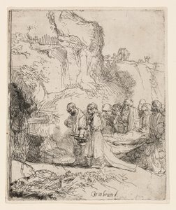 Kristus kannettiin haudalle tekijältä Rembrandt van Rijn