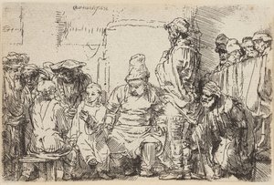 Kristus keskustelee oppineiden kanssa tekijältä Rembrandt van Rijn