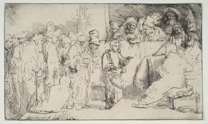 Kristus kiistelee lääkäreiden kanssa, luonnos, 1652. tekijältä Rembrandt van Rijn