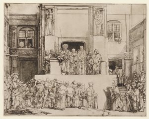 Kristus esitellään kansalle (Ecce Homo) tekijältä Rembrandt van Rijn