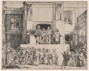 Kristus esiteltiin kansalle, 1655, 1655. tekijältä Rembrandt van Rijn