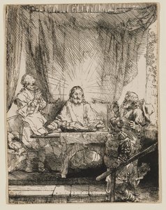 Kristus Emmauksessa: Suurempi kuva tekijältä Rembrandt van Rijn