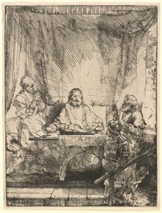 Kristus Emmauksessa: suurempi kuva tekijältä Rembrandt van Rijn
