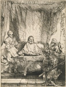 Kristus Emmauksessa: suurempi kuva tekijältä Rembrandt van Rijn