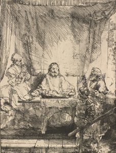 Kristus Emmauksessa: Isompi levy, 1654. tekijältä Rembrandt van Rijn