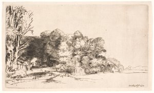 Puuryökkä näköalalla tekijältä Rembrandt van Rijn