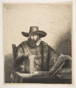 Cornelis Claesz Anslo, saarnaaja. tekijältä Rembrandt van Rijn