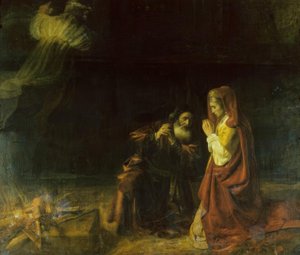 Manoahin uhri tekijältä Rembrandt van Rijn