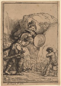 Daavid ja Goljat tekijältä Rembrandt van Rijn