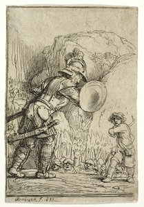 Daavid ja Goljat tekijältä Rembrandt van Rijn