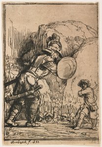 Daavid ja Goljat tekijältä Rembrandt van Rijn
