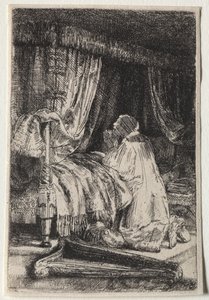 Daavid rukouksessa tekijältä Rembrandt van Rijn