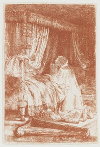 Daavid rukouksessa tekijältä Rembrandt van Rijn