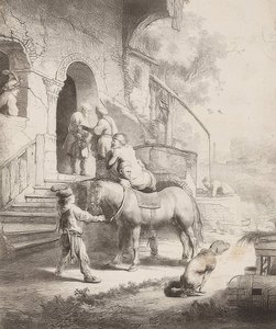 Hyvä samarialainen. 1633 tekijältä Rembrandt van Rijn