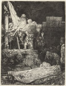 Ristin alaslasku soihtujen valossa tekijältä Rembrandt van Rijn