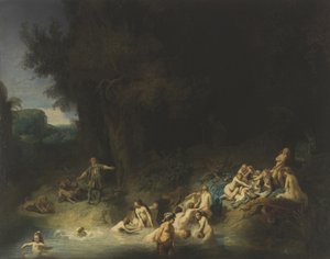 Diana Actaeonin ja Calliston kanssa, 1634 tekijältä Rembrandt van Rijn