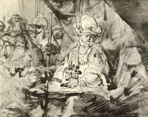 Die Handwaschung des Pilatus tekijältä Rembrandt van Rijn
