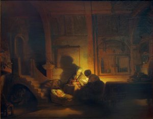Pyhä perhe tekijältä Rembrandt van Rijn