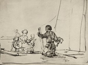 Die Heilige Familie in der Werkstatt tekijältä Rembrandt van Rijn