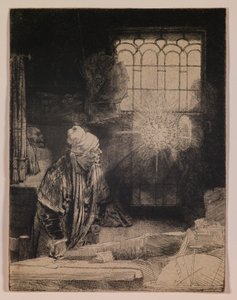 Faust (Tutkija työhuoneessaan) tekijältä Rembrandt van Rijn