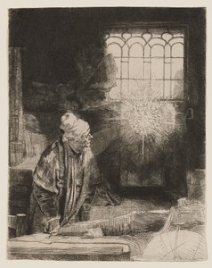 Faust (Tutkija työhuoneessaan) tekijältä Rembrandt van Rijn
